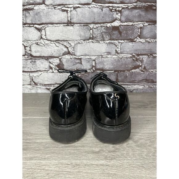 Bates Lites Black Oxford High Gloss Patent Leather Uniform Shoes Men 10D US/43EU